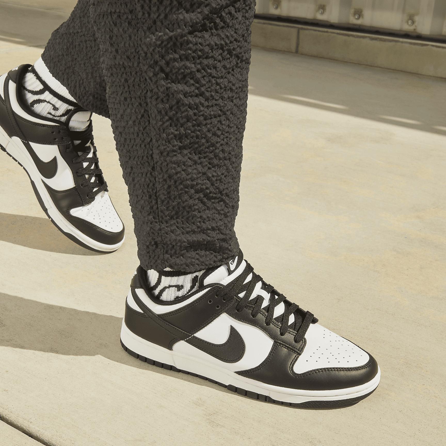 Nike Mens Nike Dunk Low Retro - Mens Shoes White/Black/White Product Image
