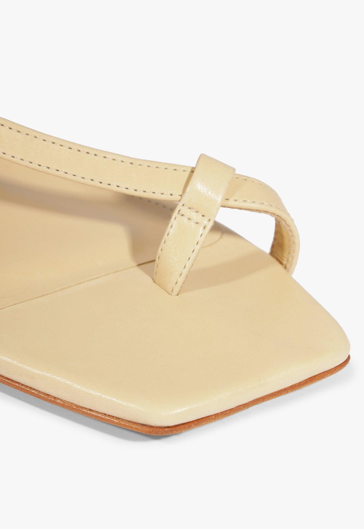 Lisa Beige Suede Flat Sandal Product Image