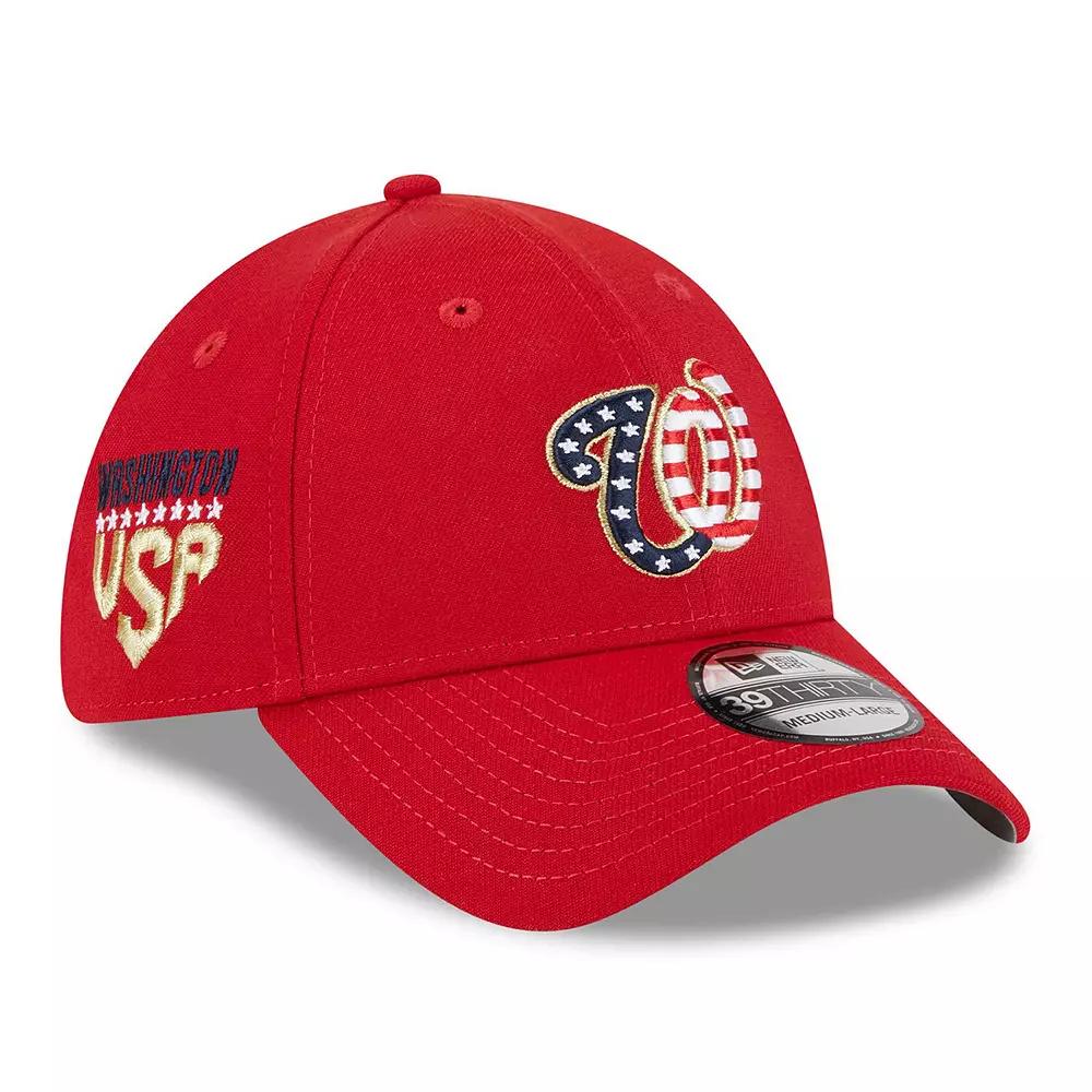 Men's New Era Red Washington Nationals 2023 Fourth of July 39THIRTY Flex Fit Hat,  Product Image
