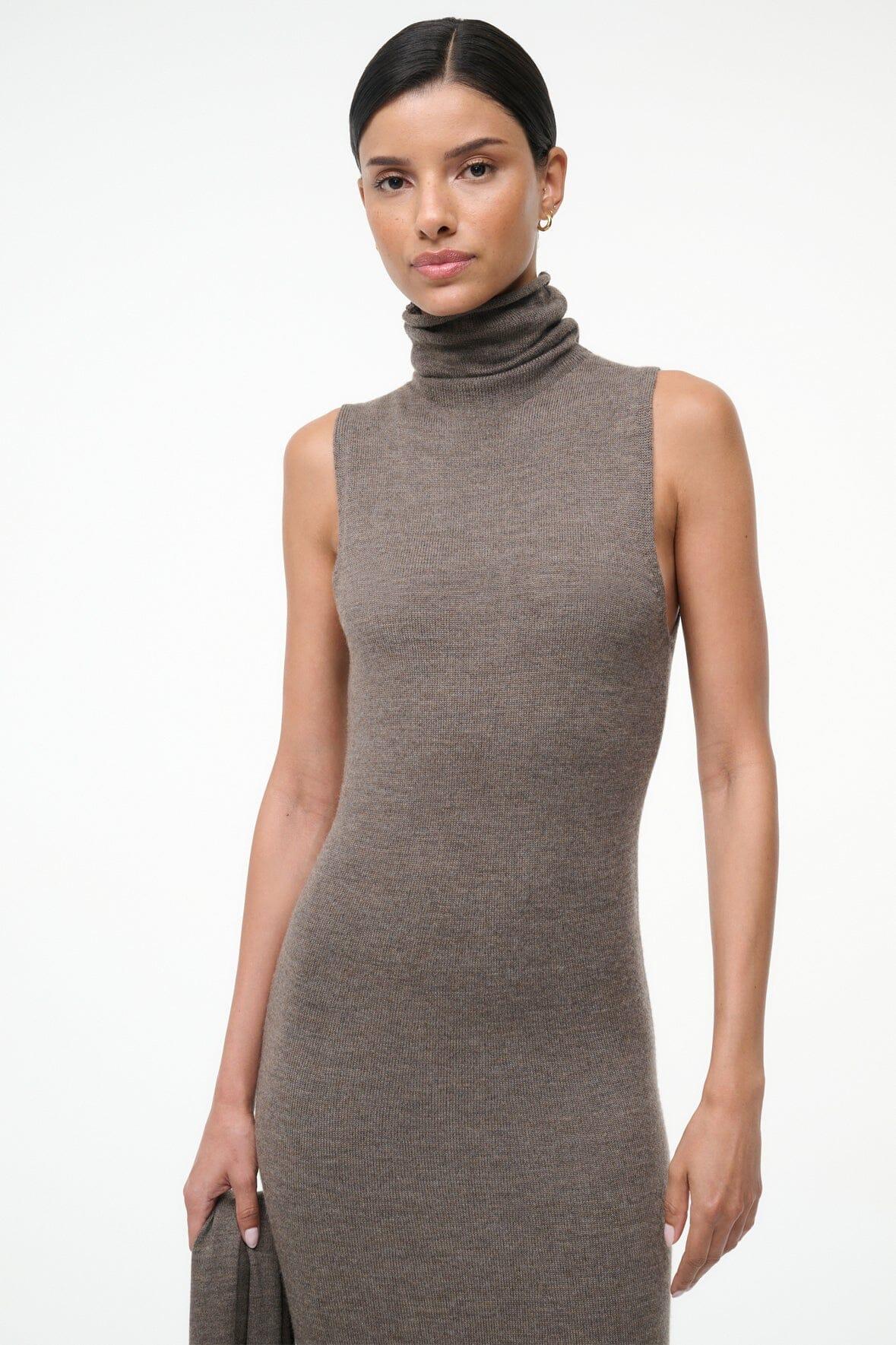 CANAL MIDI DRESS | TRUFFLE Product Image