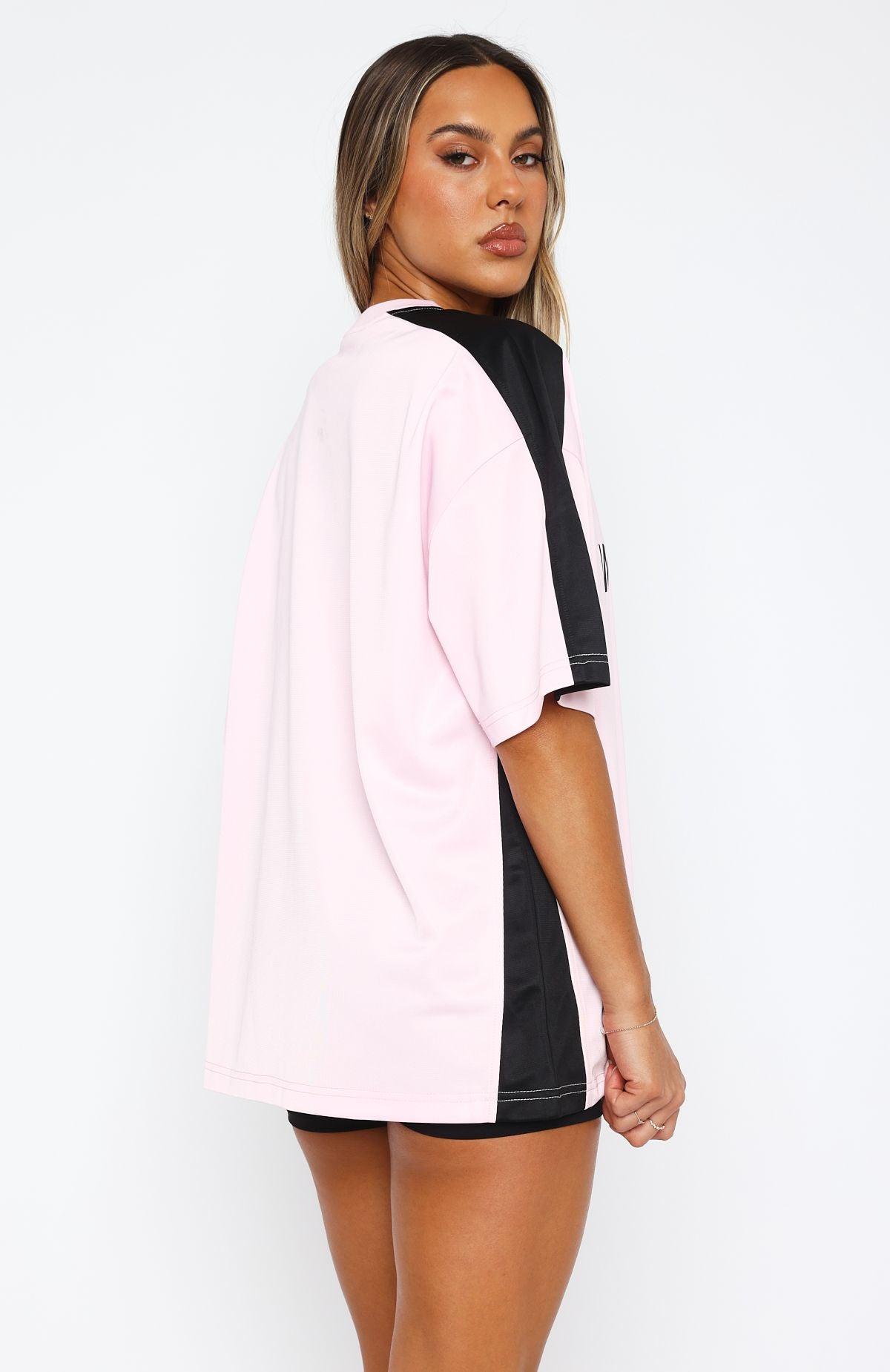 Checking Up On You Oversized Jersey Light Pink Product Image
