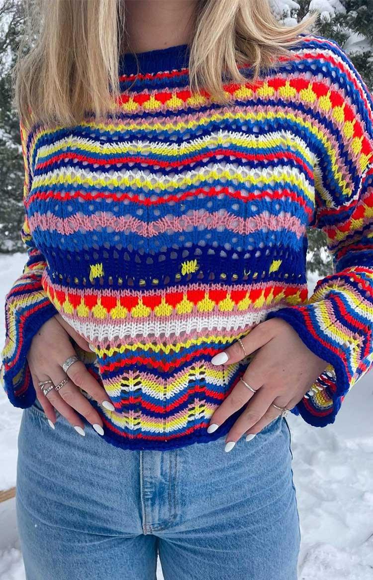 Long Weekend Sweater Blue Product Image