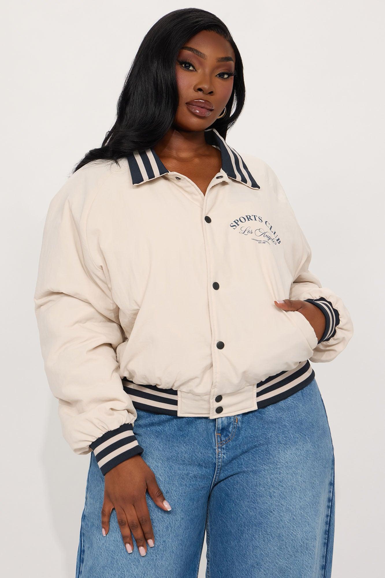 Los Angeles Sports Club Varsity Jacket - Cream Female Product Image