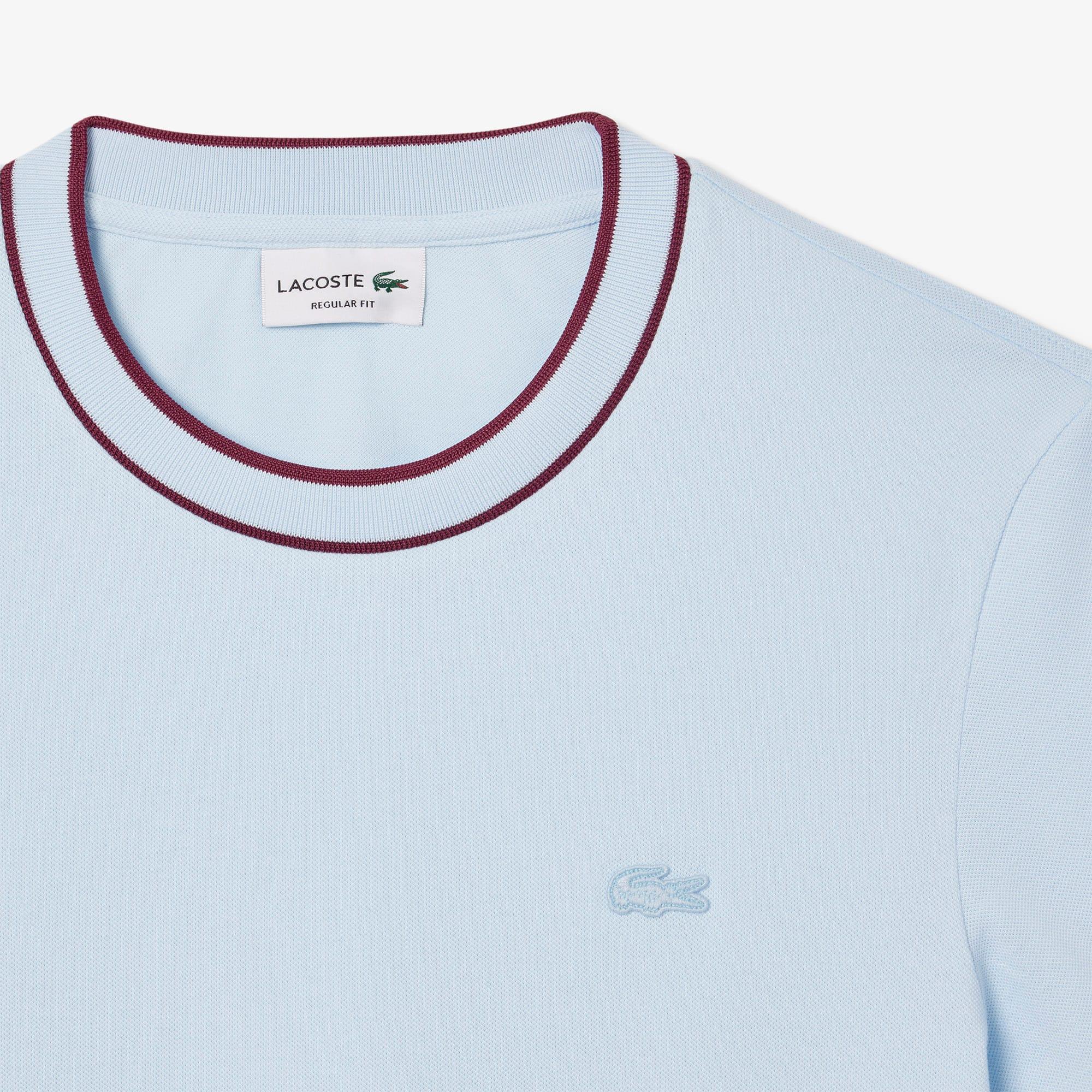 Men's Stretch Piqué Striped Collar T-Shirt Product Image