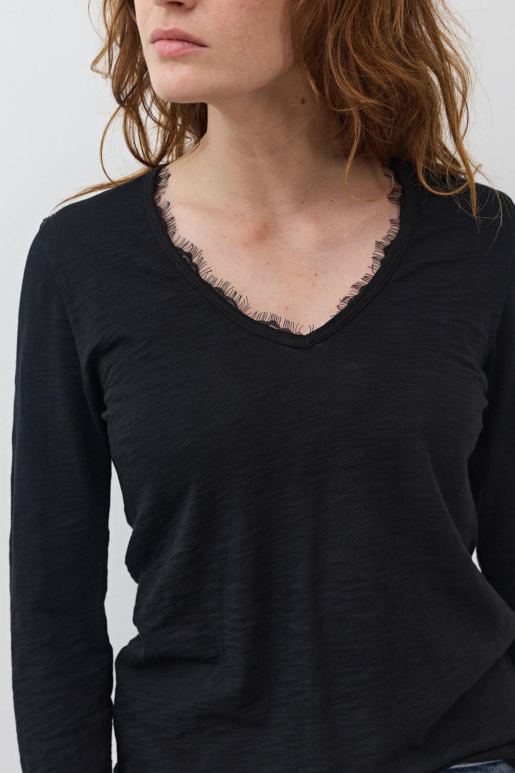 Out from Under Lace Trim Long Sleeve Product Image
