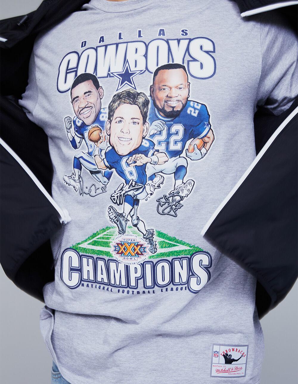MITCHELL & NESS Dallas Cowboys Champions Mens Tee - HEATHER GRAY Product Image