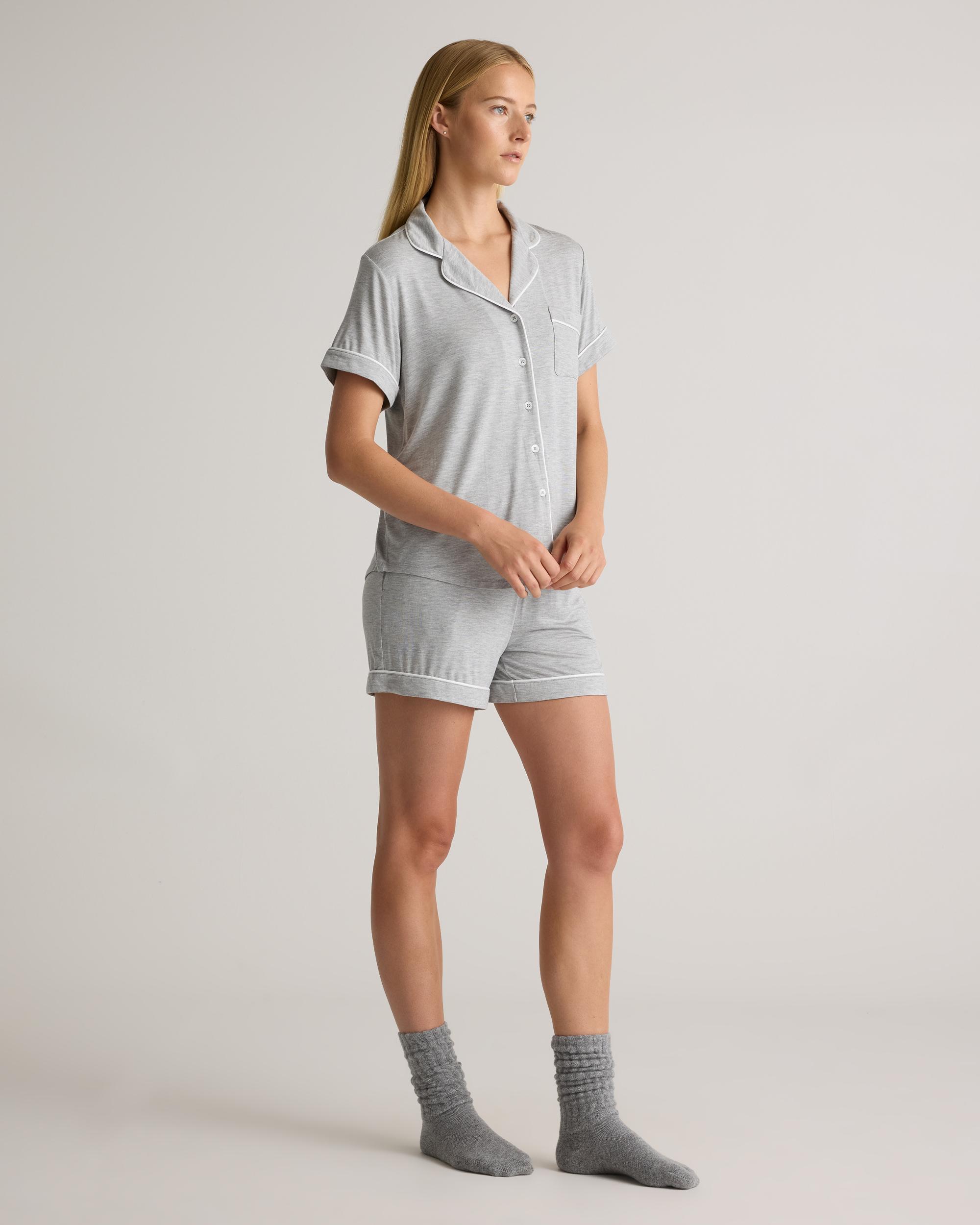 Quince | Women's Bamboo Jersey Short Sleeve Pajama Set Product Image