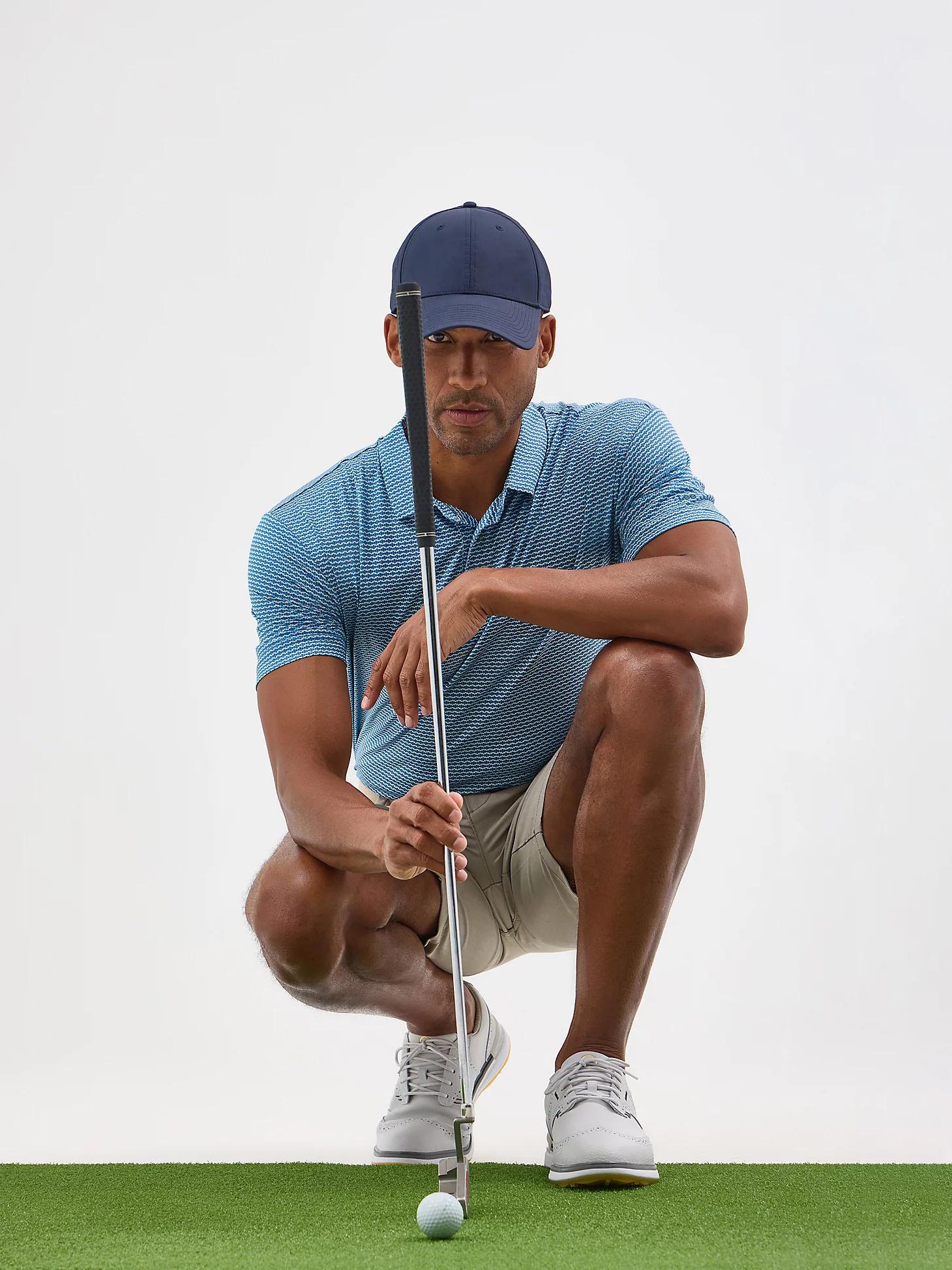 Men's Golf Series Wavy Geometric Print Polo Shirt | Men's Tops & Tees | Lee® Product Image