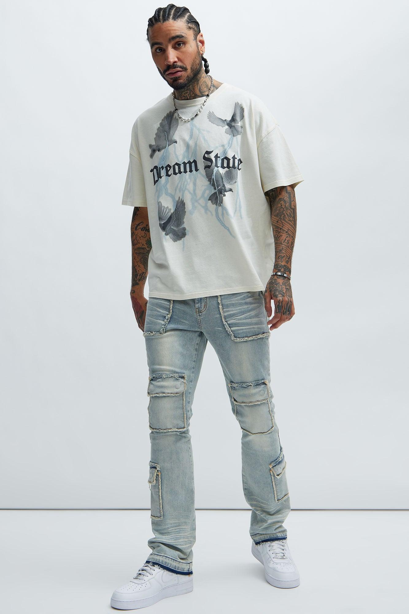 Dream State Oversized Short Sleeve Tee - White Product Image
