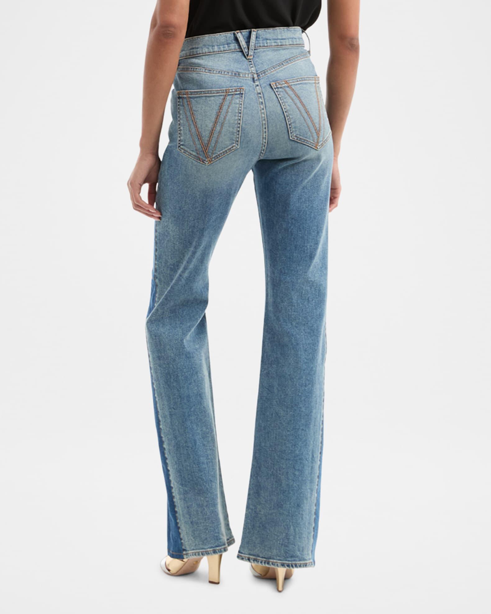 Beverly High-Rise Skinny Flare Patchwork Jeans Product Image