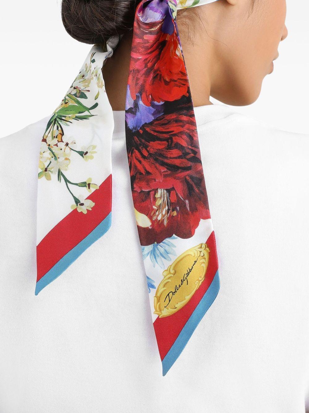 cotton-silk cropped t-shirt Product Image