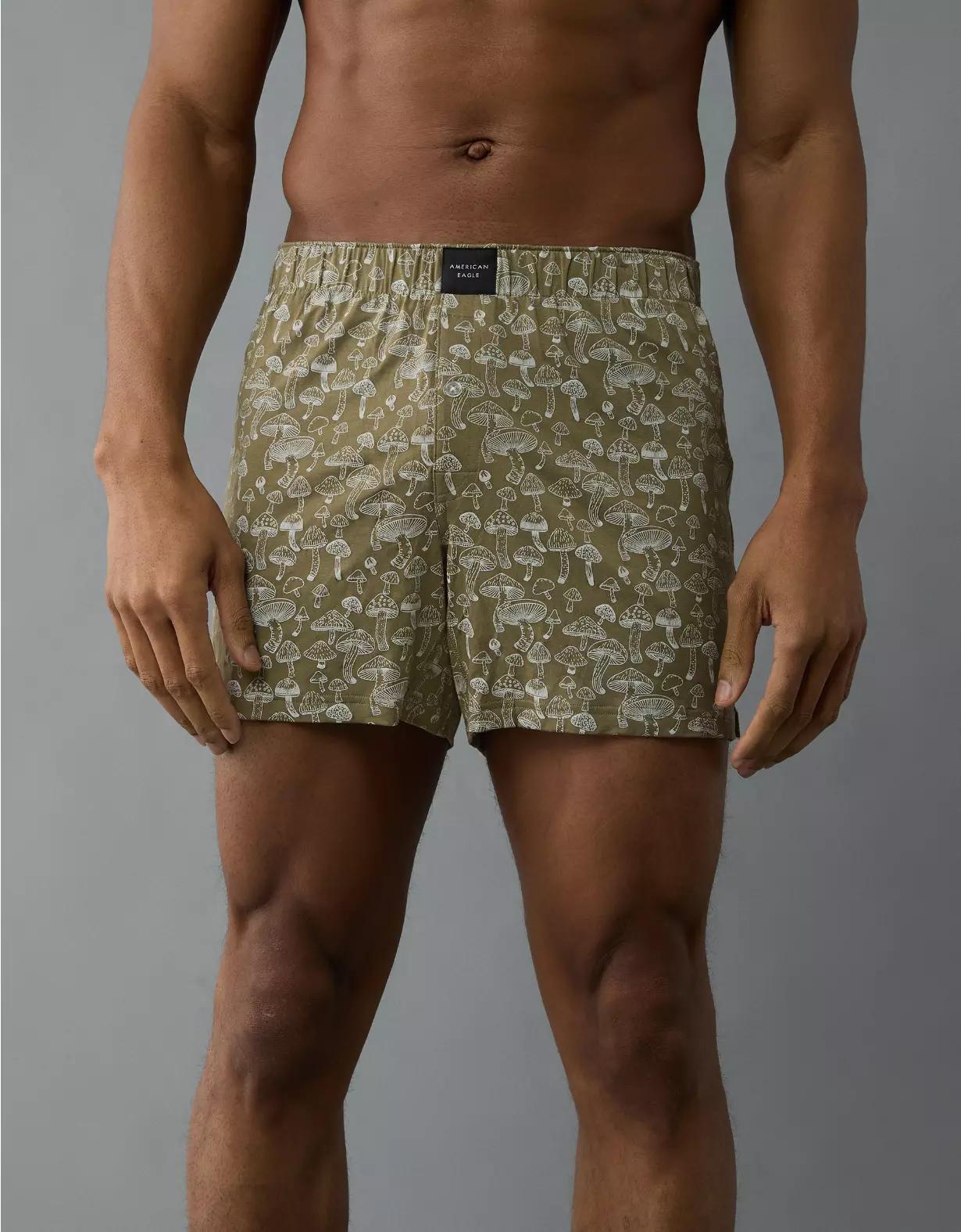 AEO Men's Mushrooms Slim Knit Ultra Soft Boxer Short Product Image