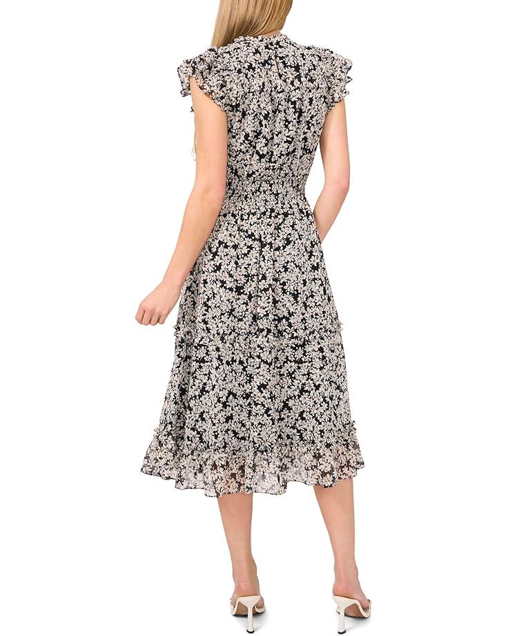 Smocked Waist Ruffle Tiered Midi Dress Product Image