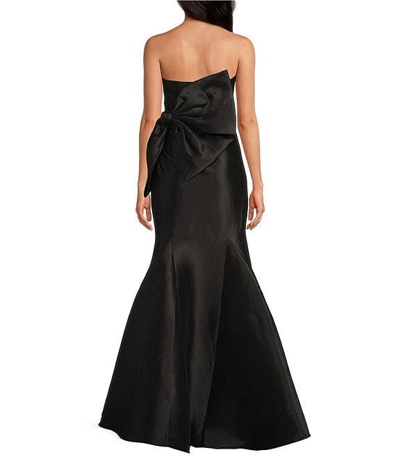 Belle by Badgley Mischka Abigail Strapless Bow Detail Mermaid Dress Product Image
