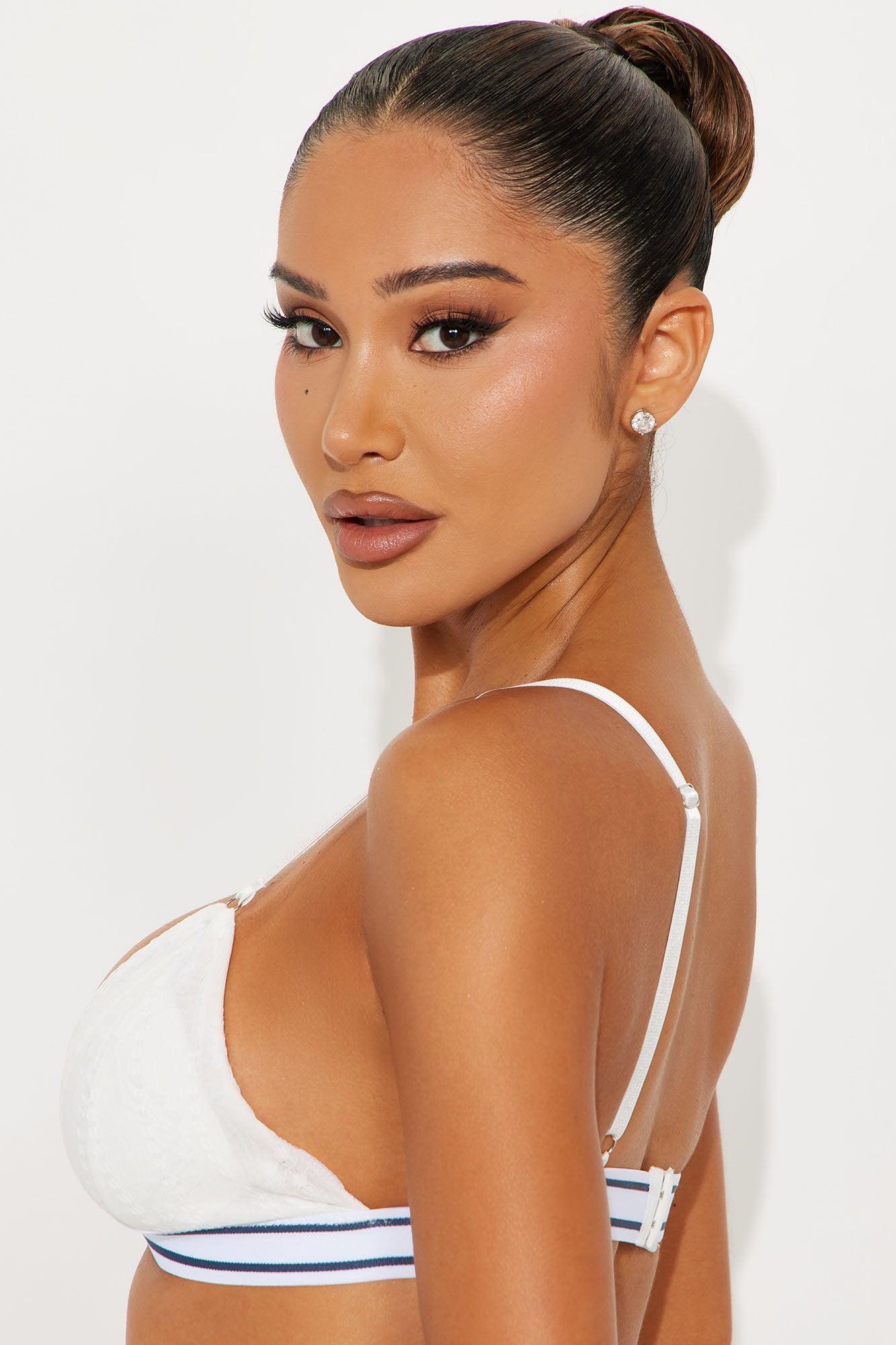 She's Cute Lace Triangle Bralette - White Female Product Image