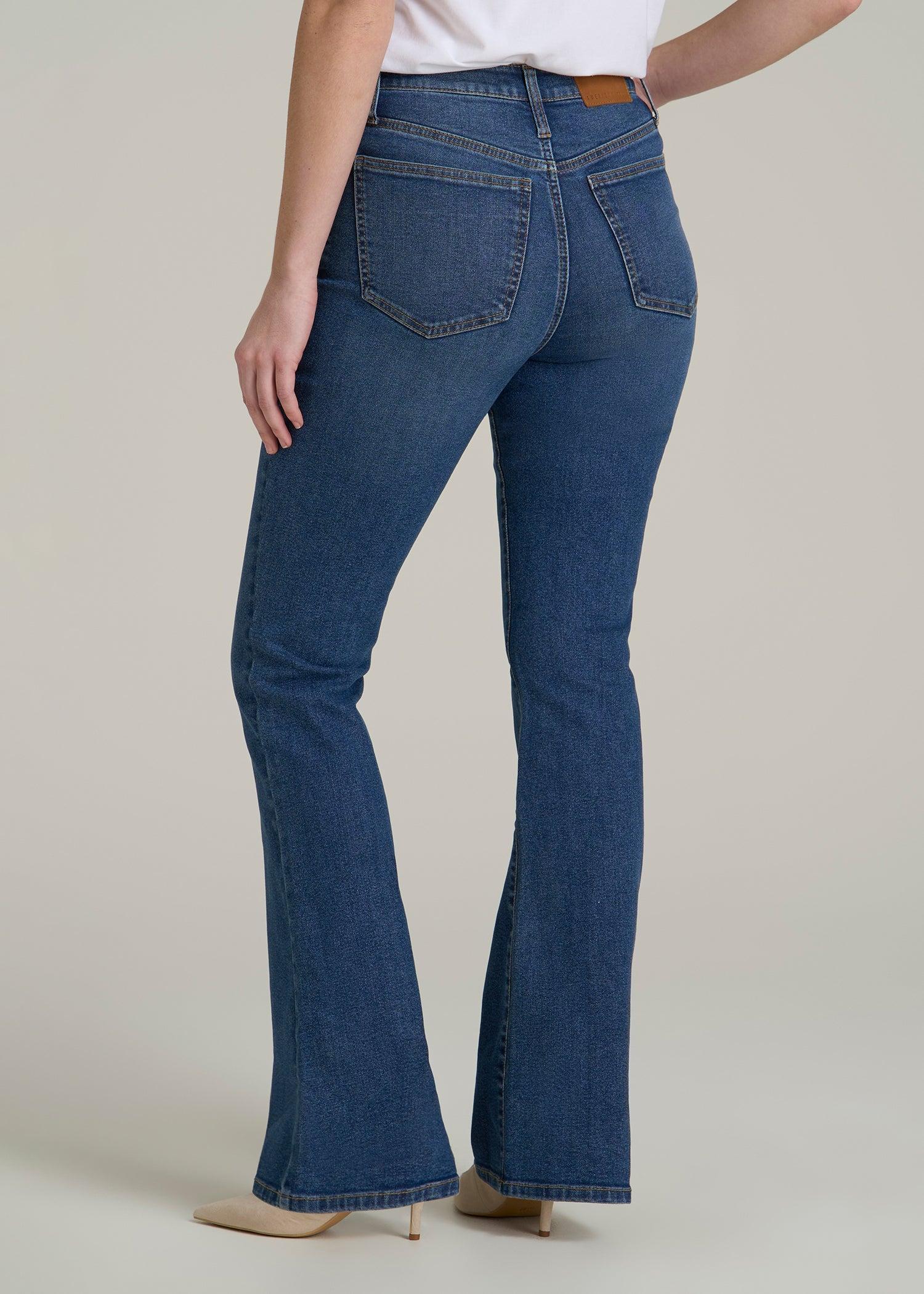Chloe High Rise Flare Jeans for Tall Women in Stellar Blue Wash Female Product Image