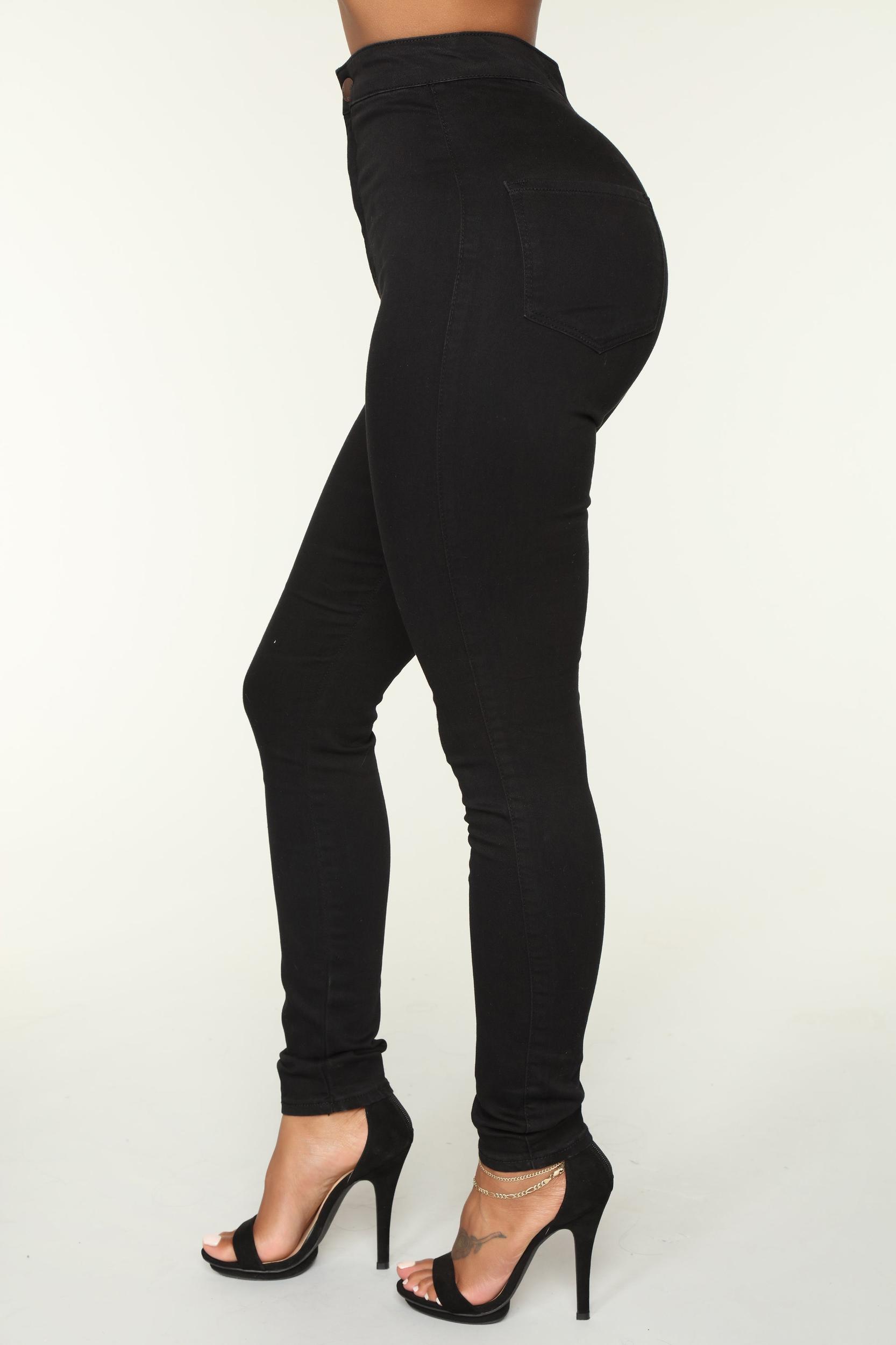 Luxe Ultra High Waist Skinny Jeans - Black Product Image