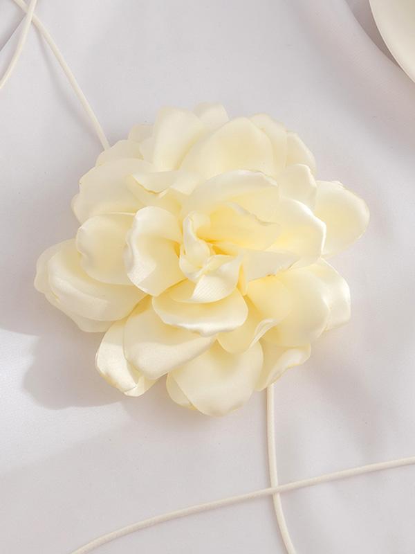 Flower Shape Lace-Up Dainty Necklace Accessories Product Image