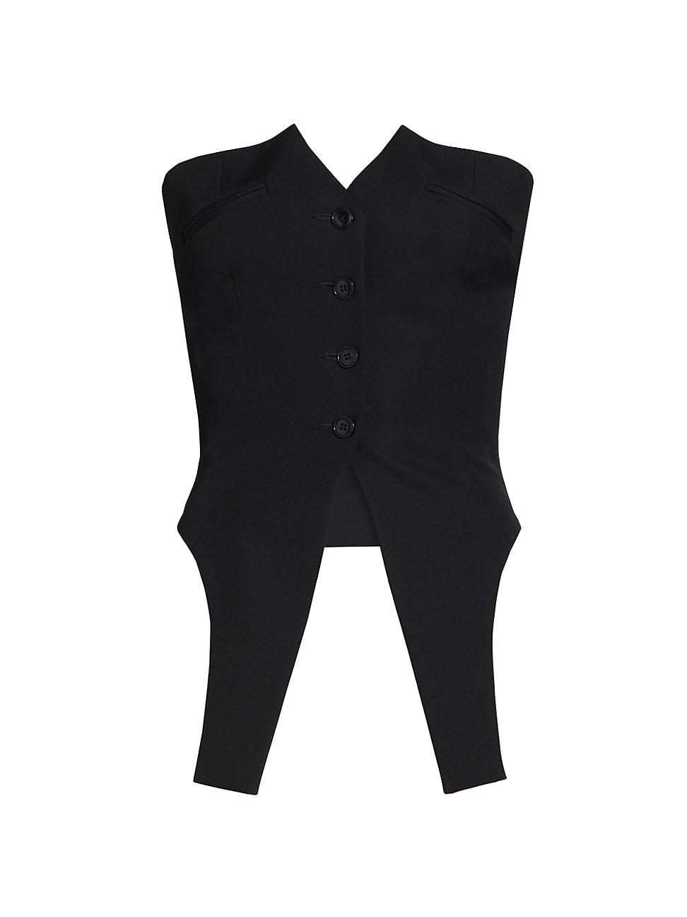 Womens Deconstructed Wool Vest Product Image