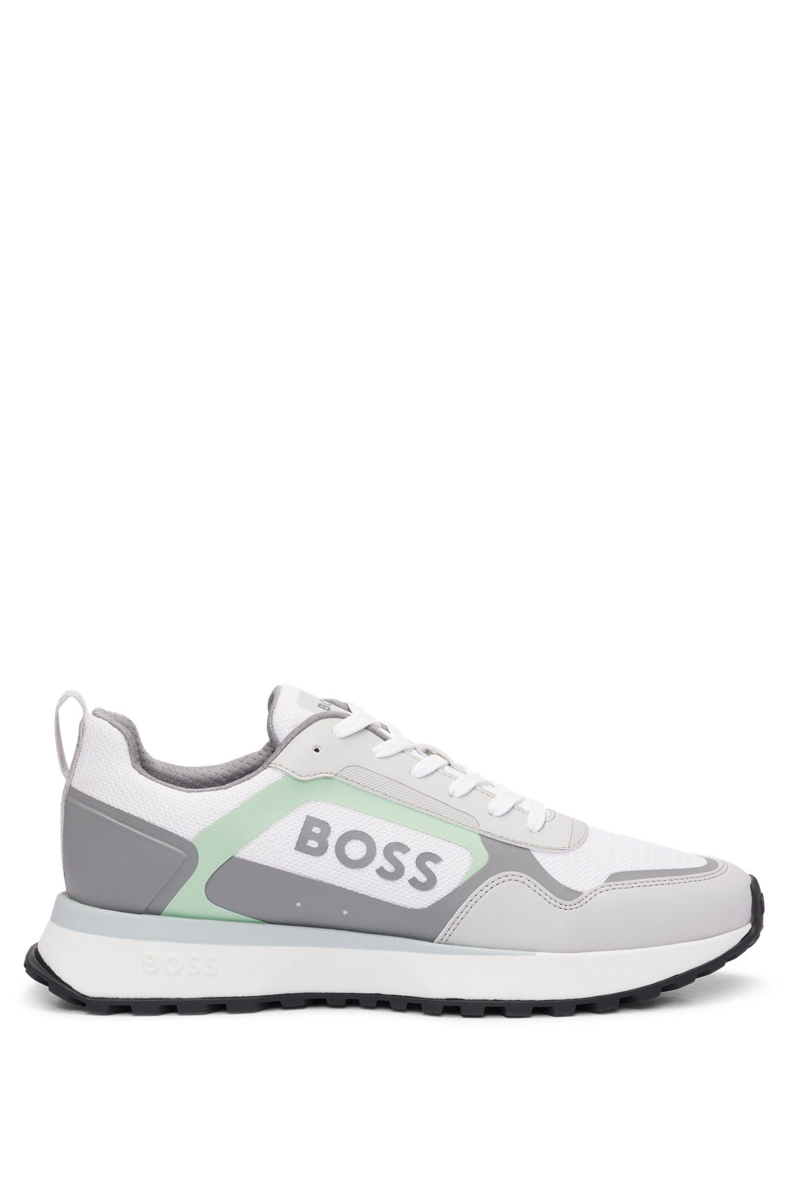 Boss Lace-up Trainers With Faux Leather Product Image