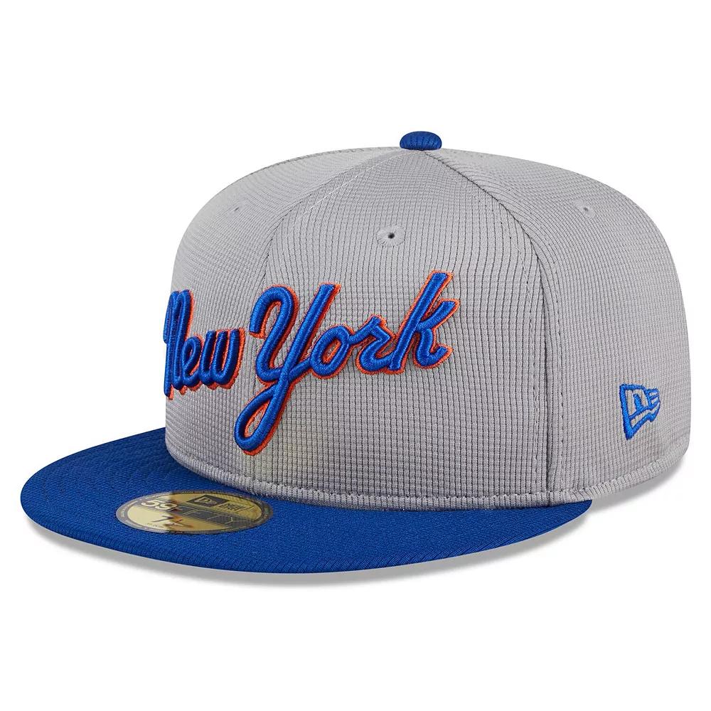 Men's New Era  Gray New York Mets 2024 Batting Practice 59FIFTY Fitted Hat, Size: 7 1/8, Grey Product Image