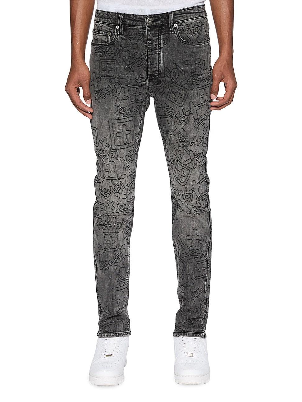 Mens Democrazy Chitch Stencil Skinny Jeans Product Image