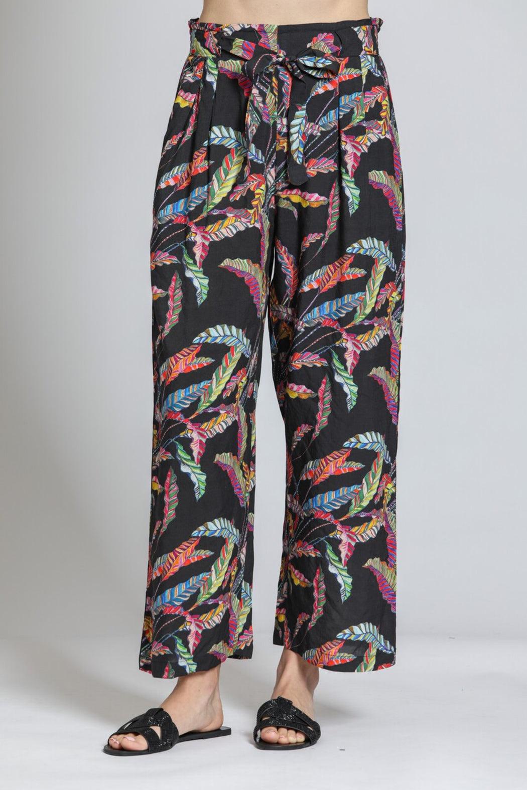 Black Tropical Pants Product Image