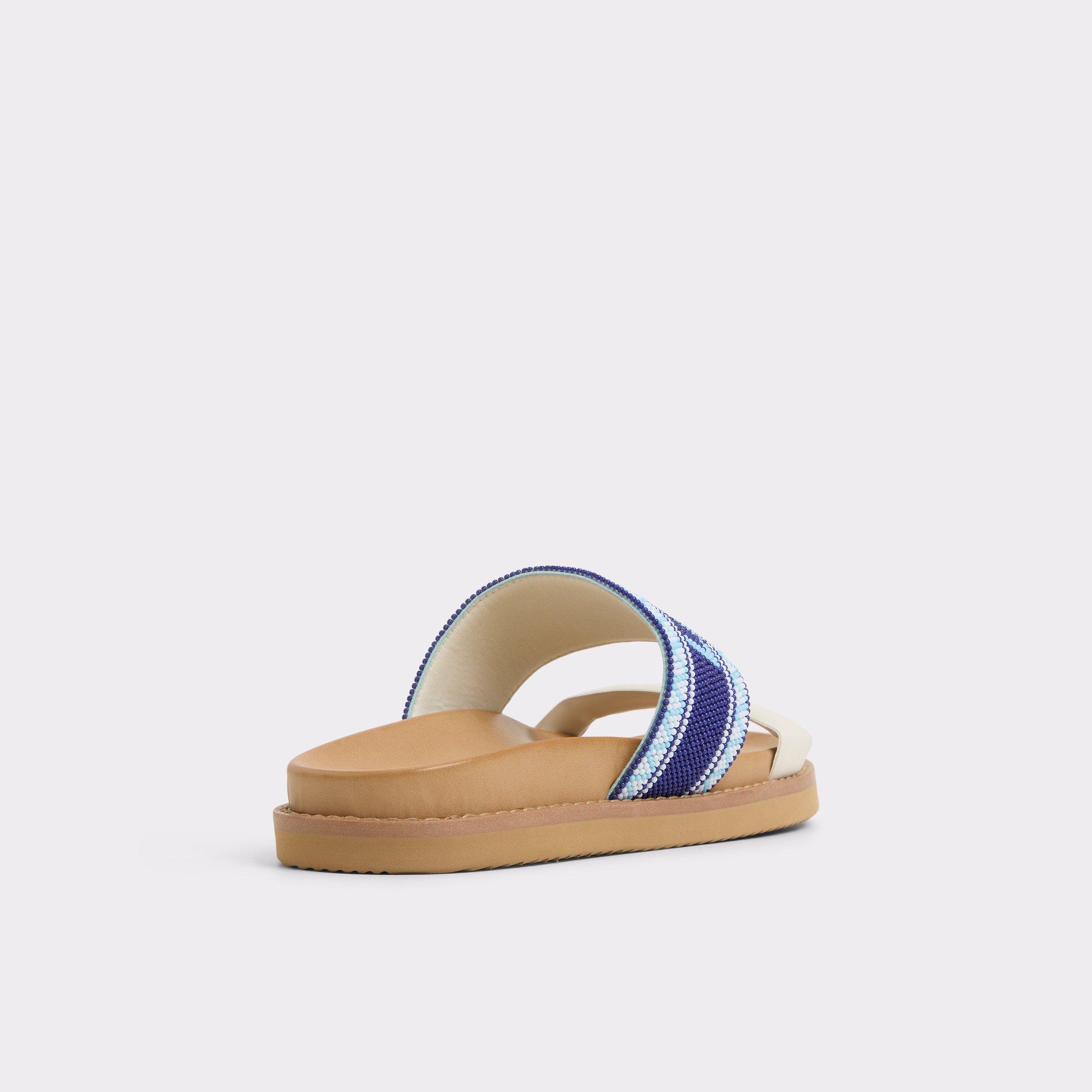 Beachvacay White/Blue Women's Footbed sandals | ALDO US Product Image