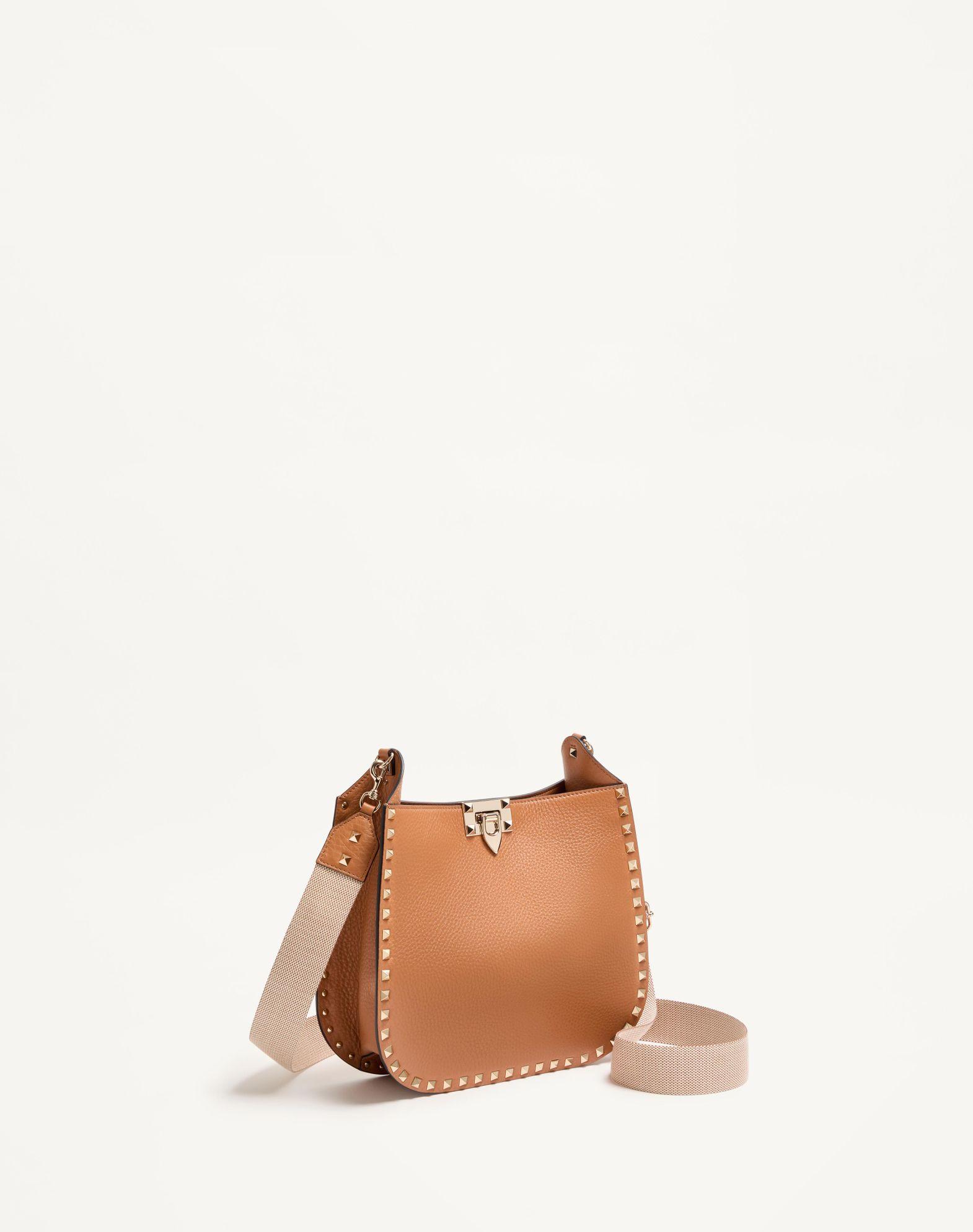 Rockstud Grainy Calfskin Hobo Bag Product Image