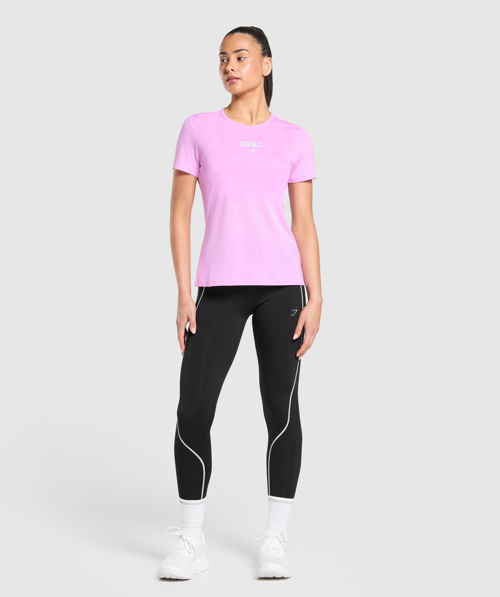 Gymshark Run Club Graphic T-Shirt - Sour Pink Female Product Image