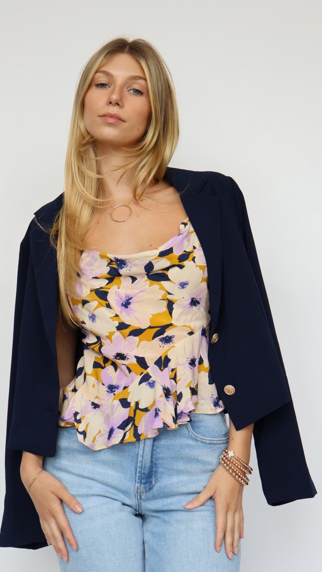 Blooms Cowl Neck Top Product Image