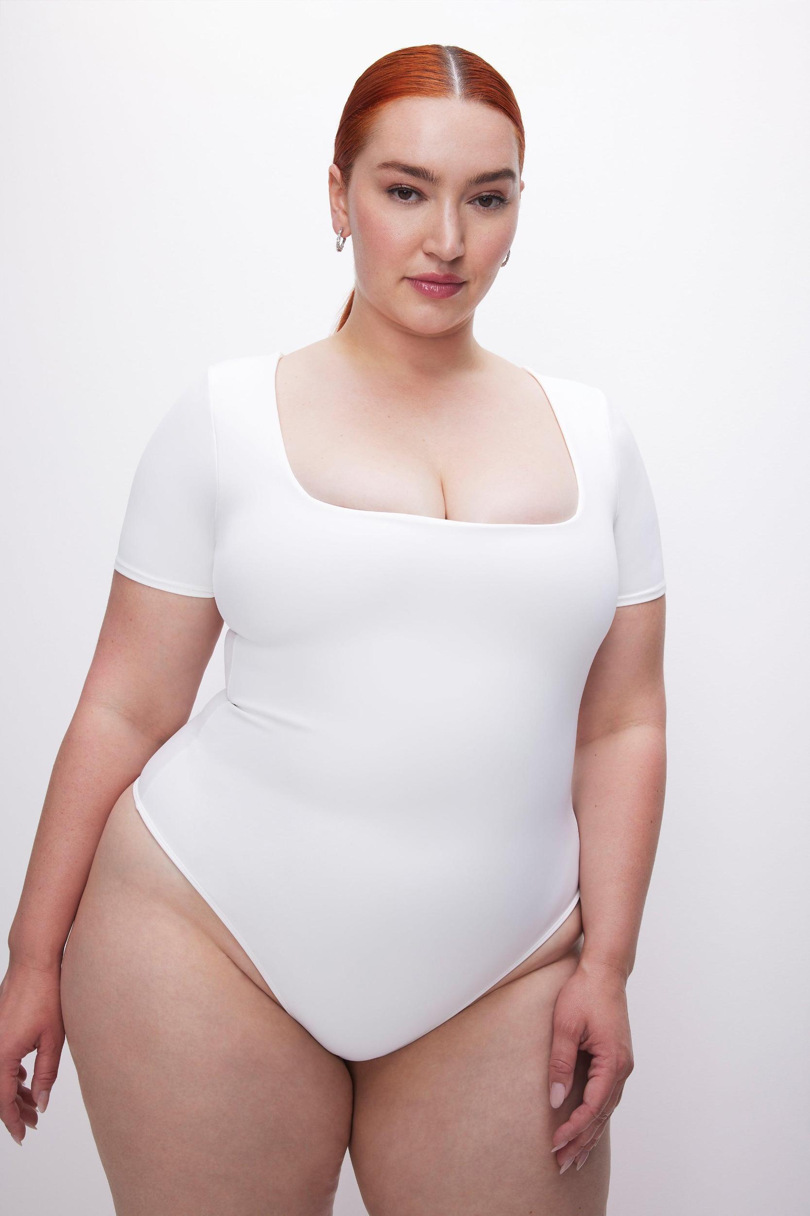 SCUBA SQUARE NECK BODYSUIT | WHITE001 Product Image