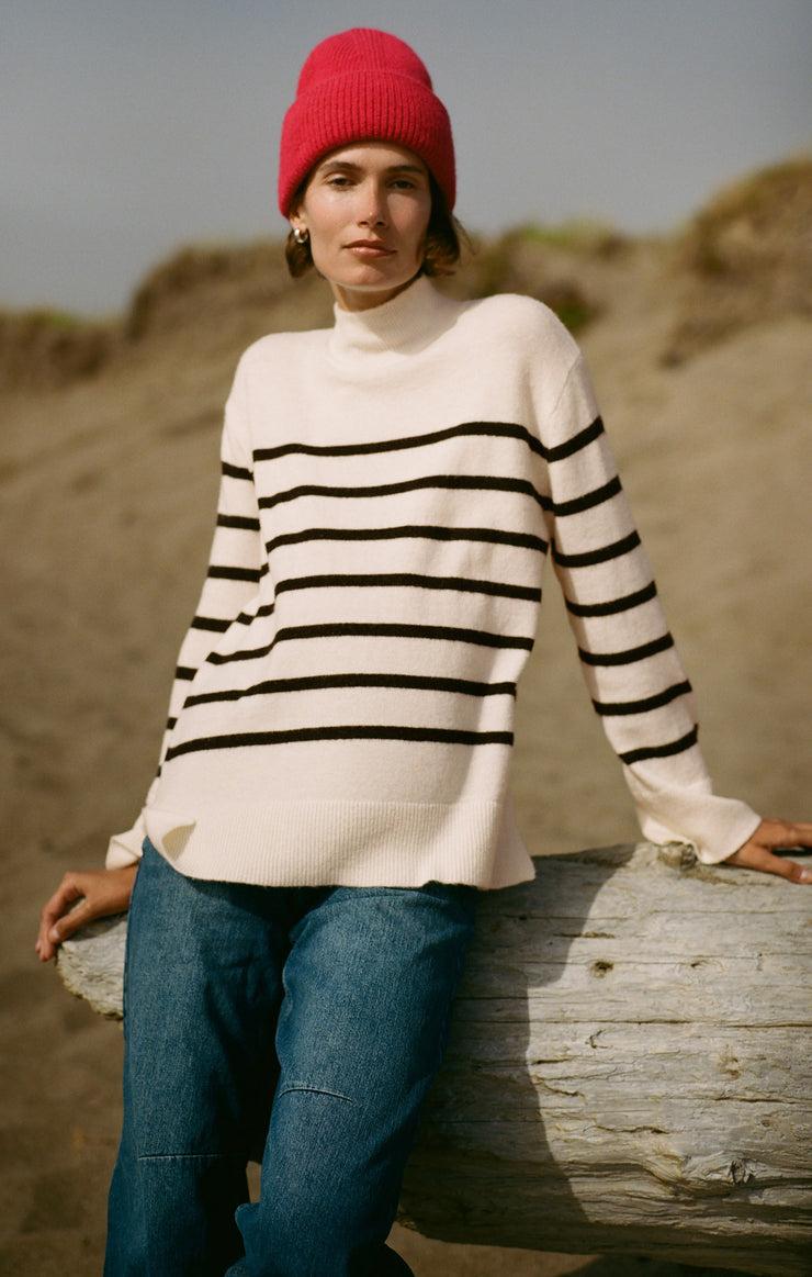 FIN STRIPE TURTLENECK SWEATER Product Image