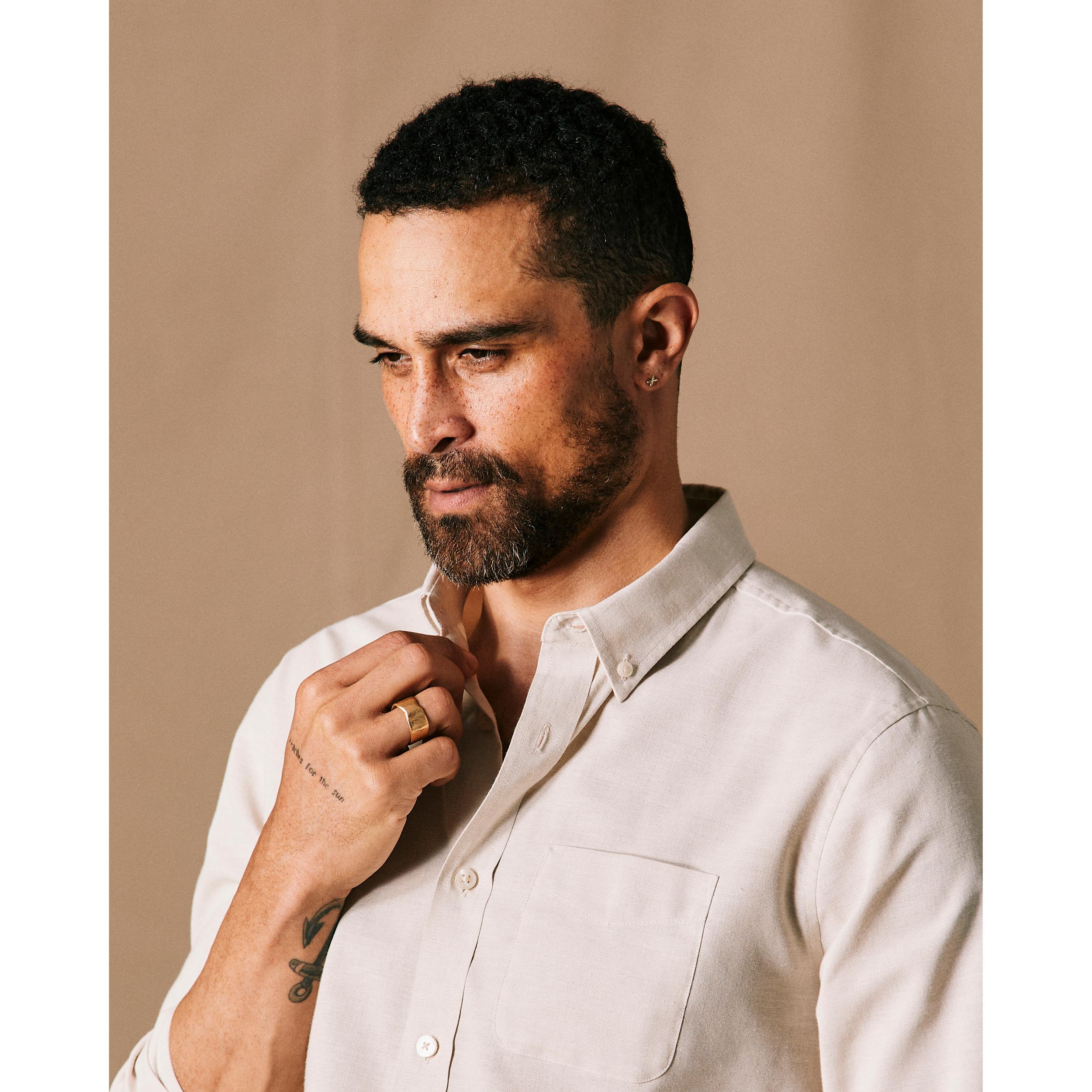 Wrinkle-Free Linen Long Sleeve Shirt Product Image