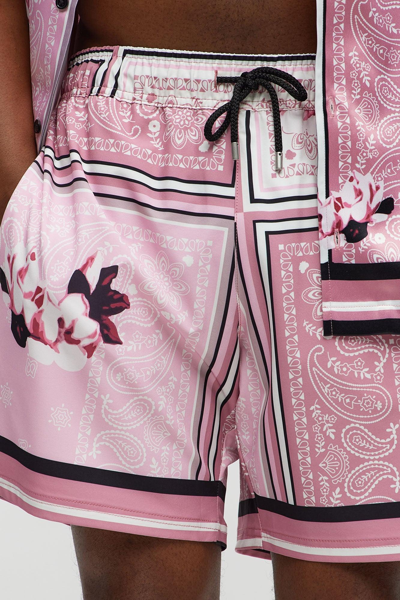 Paisley Drift Swim Classic Trunk - Pink/combo Product Image