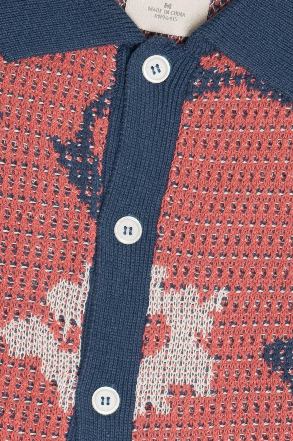 Pressed Flower Knit Button Up Product Image