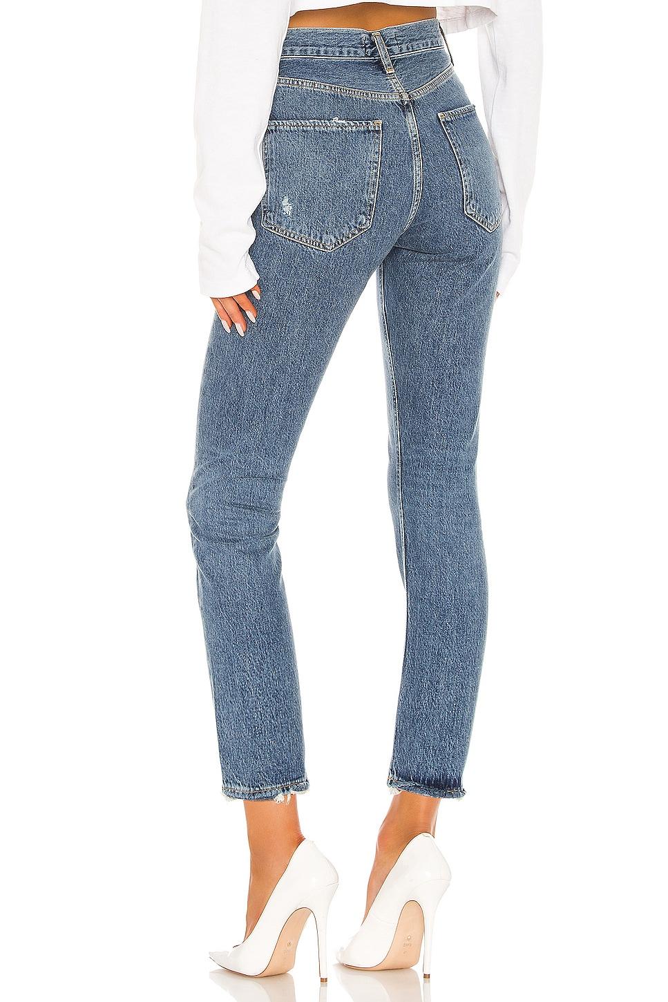 Womens Riley Mid-Rise Straight-Leg Ankle Jeans Product Image
