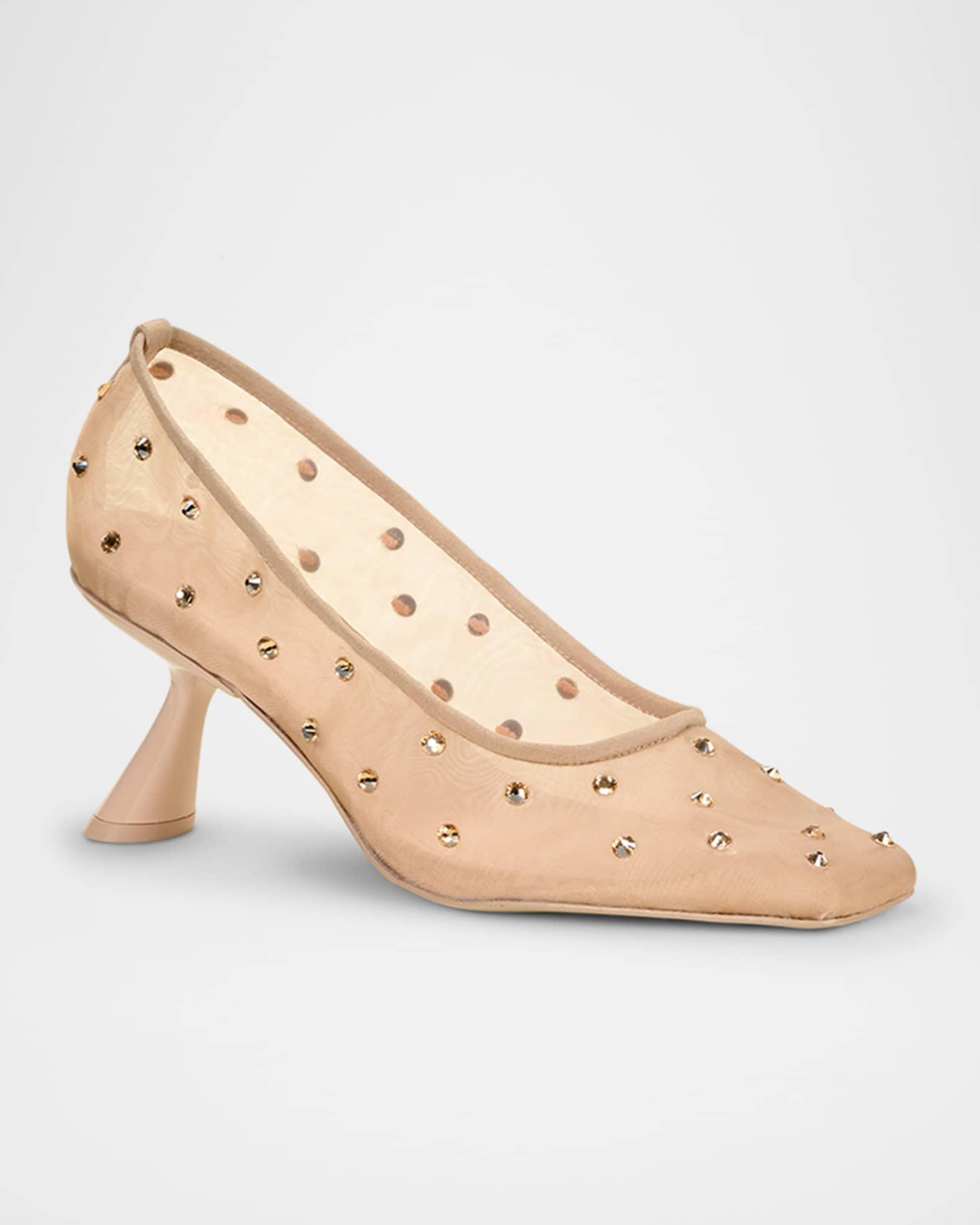 Winnie Crystal Mesh Pumps Product Image