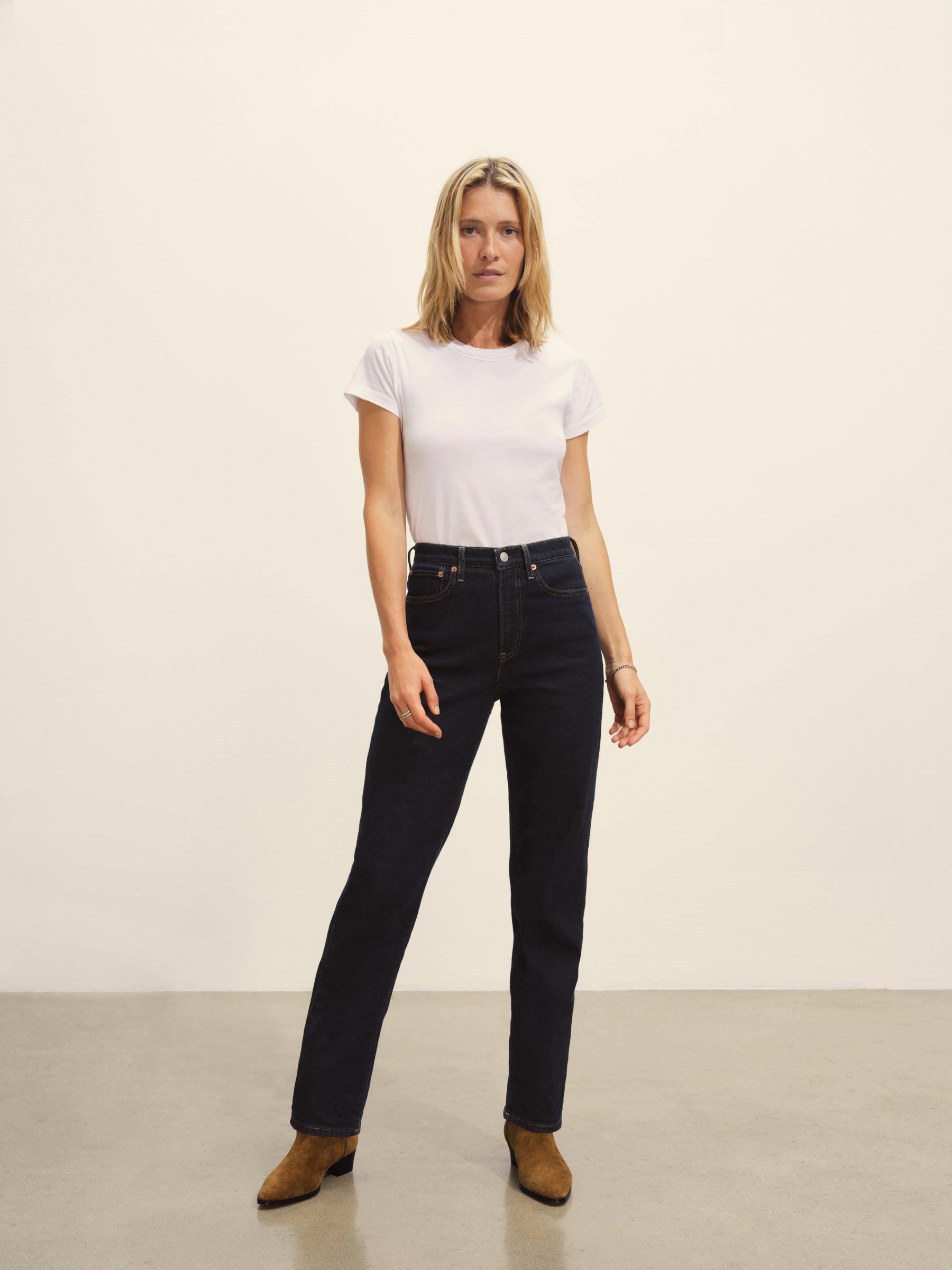 White Pima Slim Crew Product Image