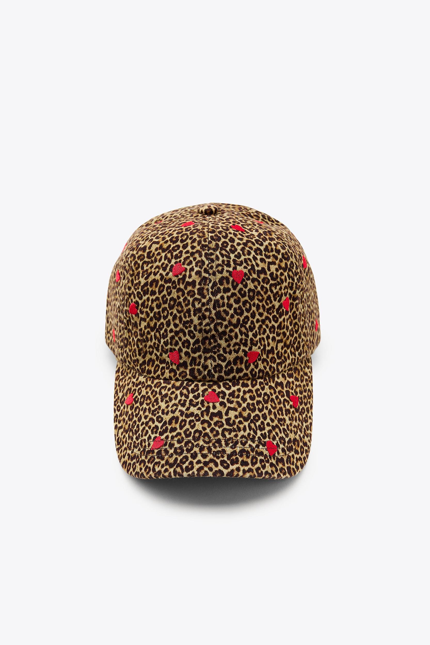 EMBROIDERED ANIMAL PRINT TWILL CAP Product Image