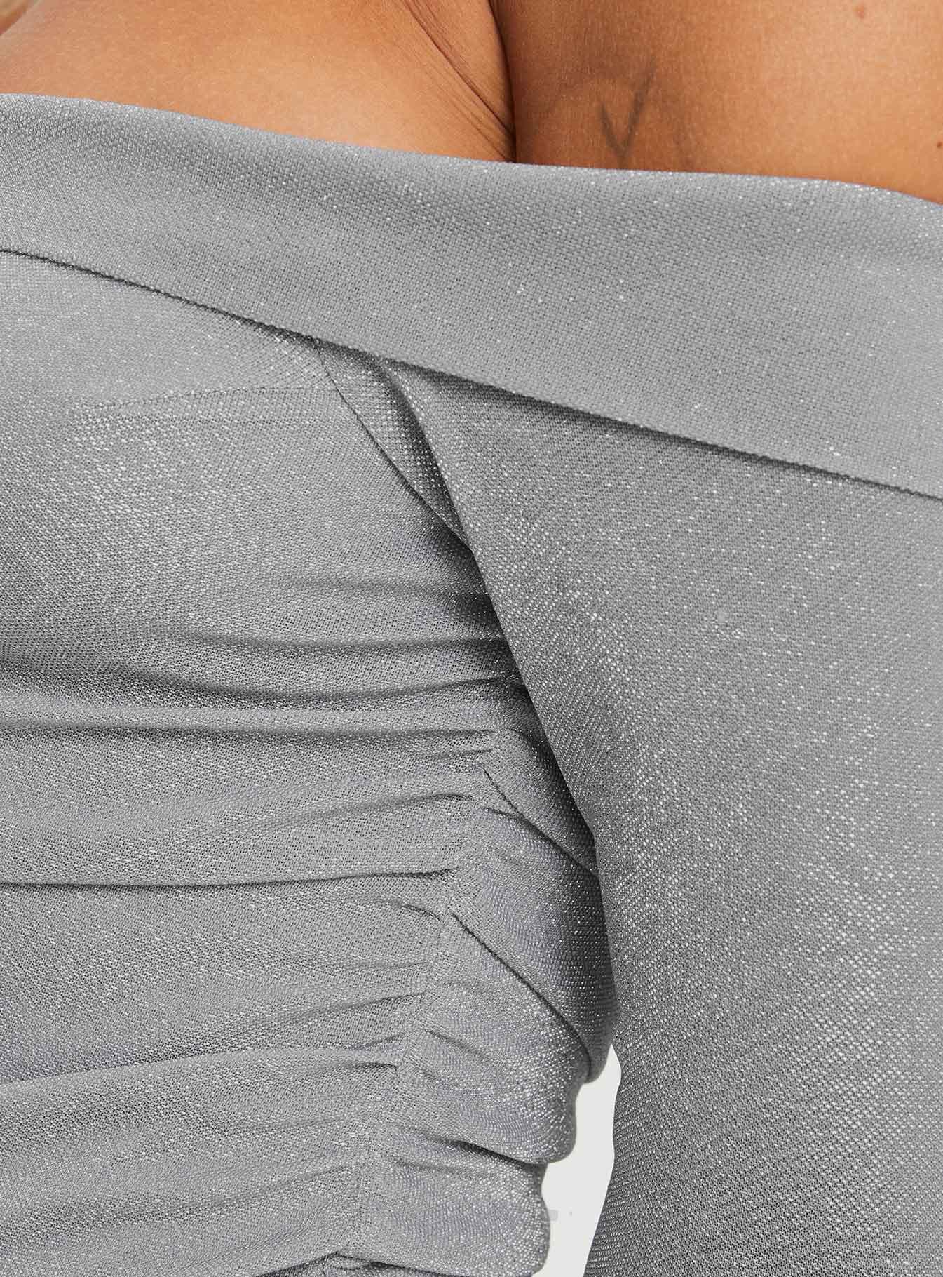 Tullo Off The Shoulder Bodysuit Grey Product Image