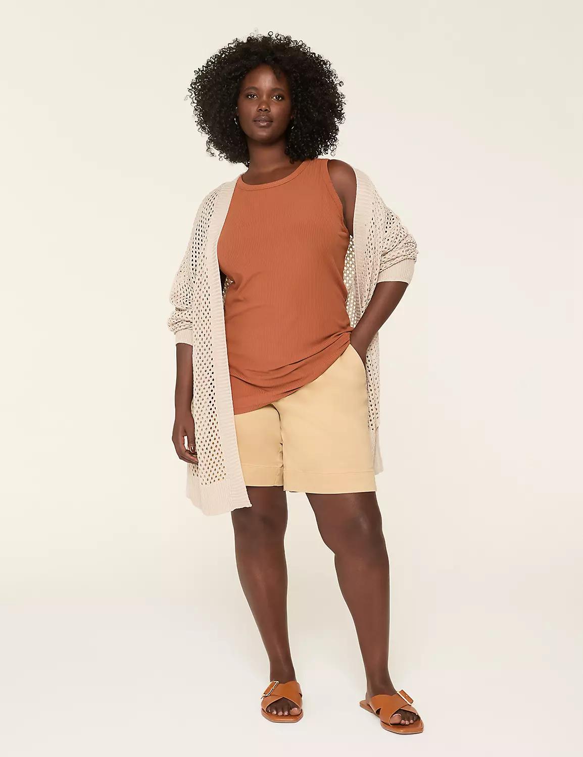 High-Neck Rib Tank Product Image