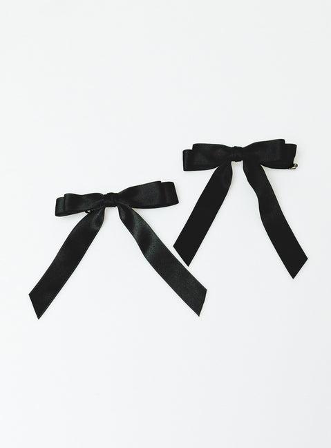 Kinski Hair Bow Pack Black Product Image