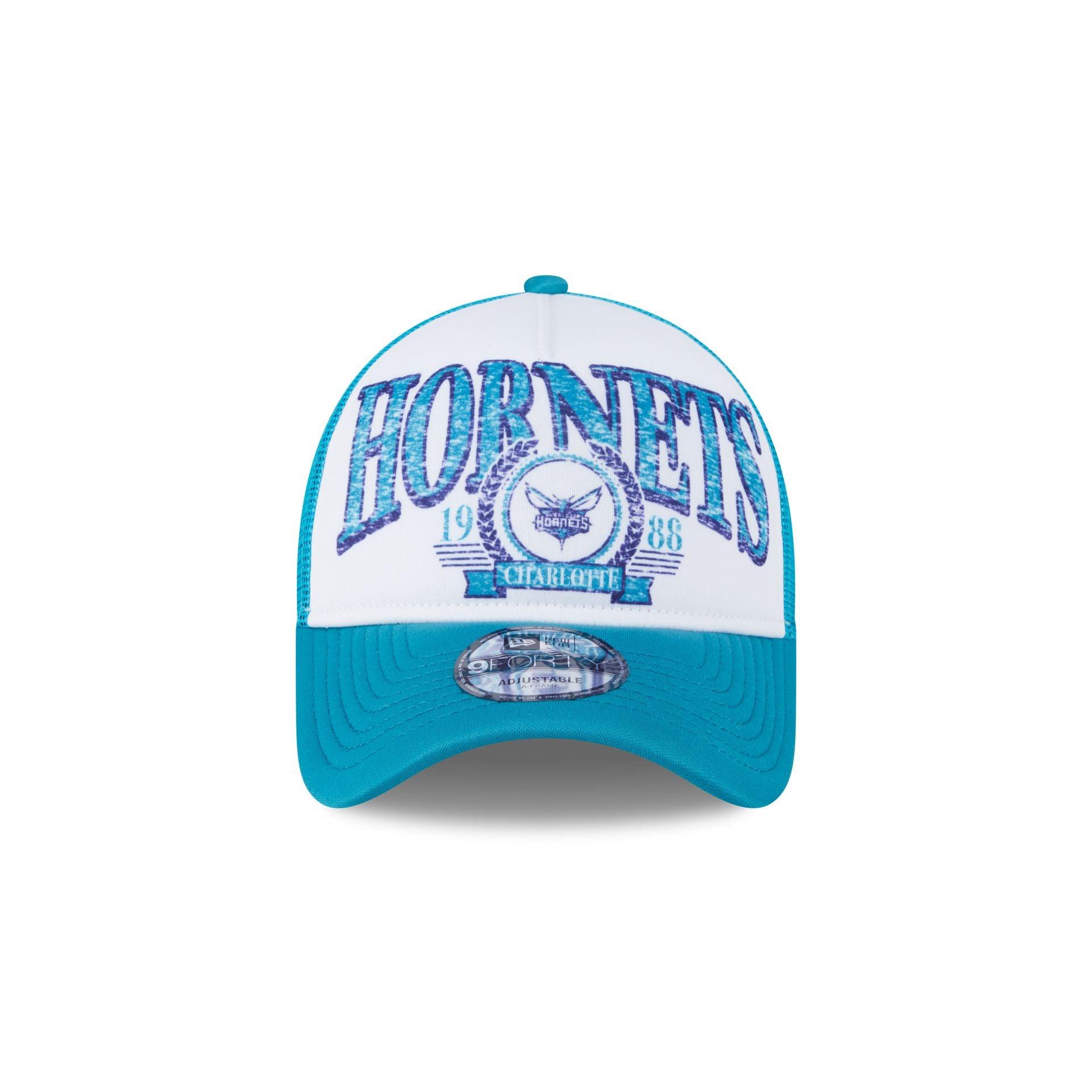 Charlotte Hornets Distressed 9FORTY A-Frame Trucker Hat Male Product Image