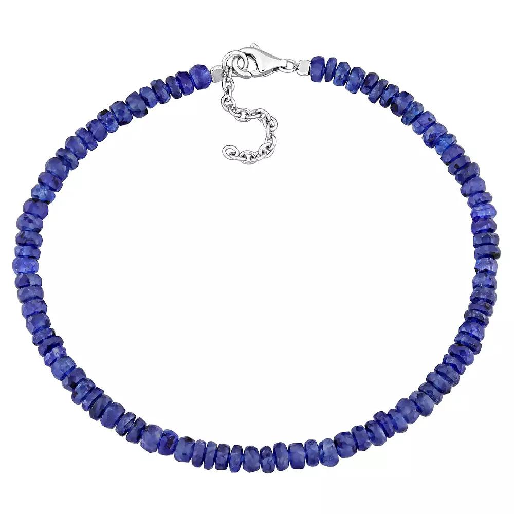Stella Grace Sterling Silver Fancy Blue Sapphire Beaded Bracelet, Women's,  Product Image