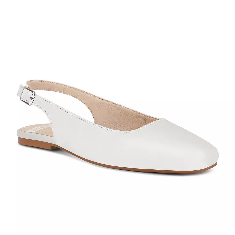Rag & Co Sozani Women's Slingback Flats, Size: 7, White Product Image