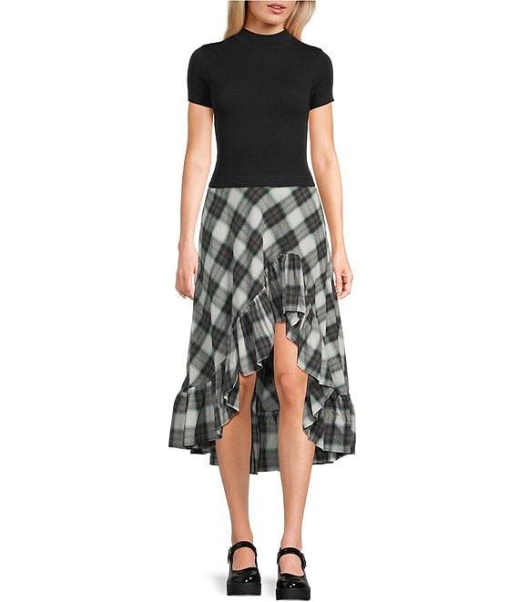 C&V Chelsea & Violet Asymmetric Ruffle Skirt Product Image