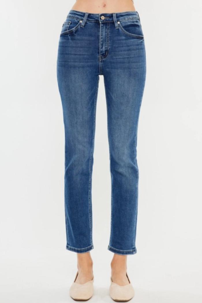 High Rise Slim Straight Jeans Product Image