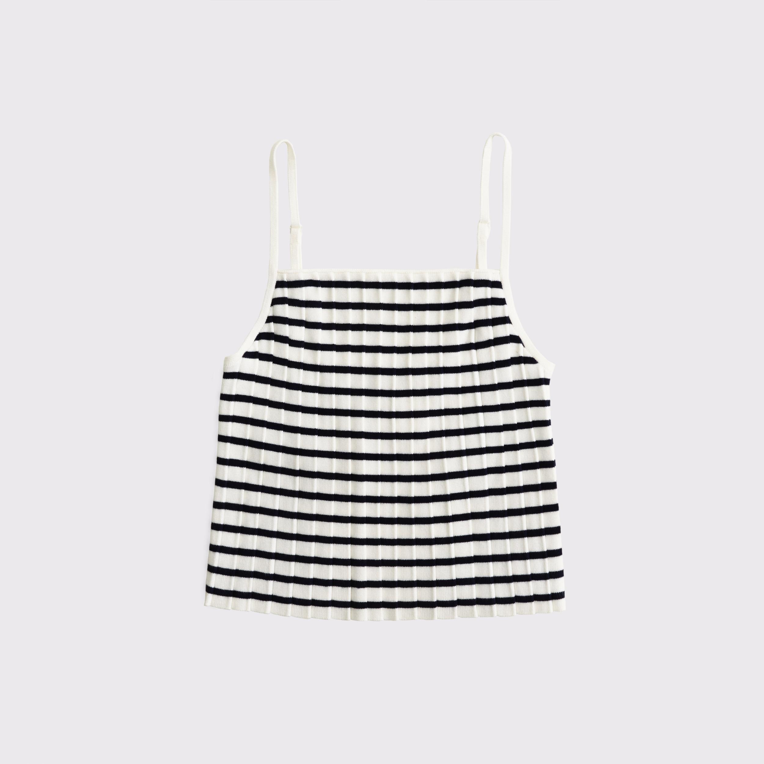 Pleated Squareneck Sweater Tank Product Image