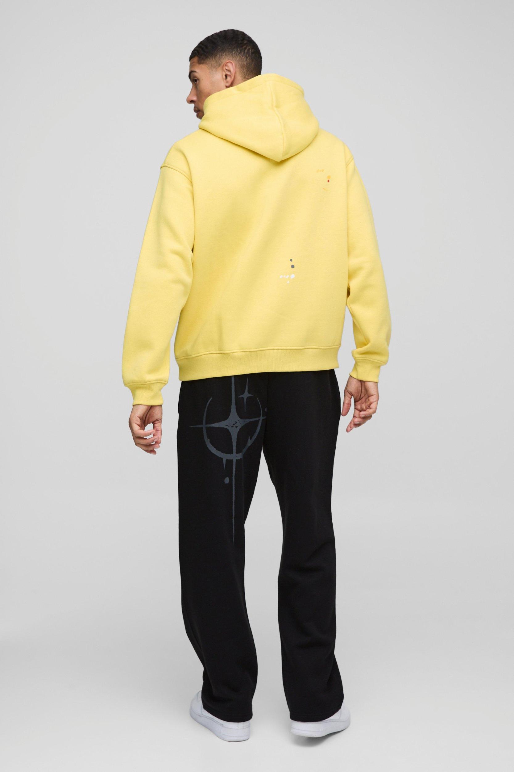 Oversized Paint Splatter Limited Edition Hoodie | boohooMAN USA Product Image